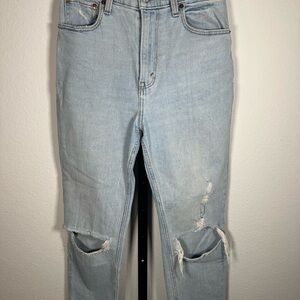 Abercrombie & Fitch Light Blue Distressed Women's Jeans